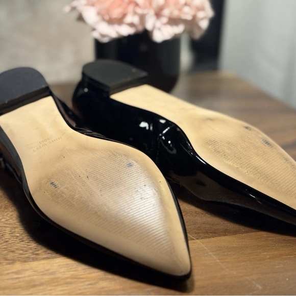 Nine West Anastasia Black Patent Leather Mary Jane Ballet Flat Pointy US Sz 10 - Picture 14 of 16